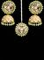 Punjabi Statement jali round tikka & jhumkis - vibrant green IEGL11110 Indian Jewellery