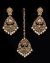 Antique Chandelier earring & Tikka Set, Pearl - PRAJANA NANC11364 Indian Jewellery