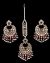 Premium Antique Gold Mirror Beaded Earring & Tikka IARM12355 Indian Jewellery
