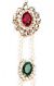 Pearl & Kundan Asian Plait Jewellery - Red & Green CAMK04137 Indian Jewellery