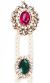 Pearl & Kundan Asian Plait Jewellery - Pink & Green CAMK04138 Indian Jewellery