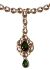 Gem & Kundan Flexible Headband with Attached Tikka - bottle green SAGK12367 Indian Jewellery