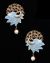 Value Meenakari Statement Stud Earrings - Sky Blue EALA12139 Indian Jewellery