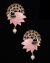 Value Meenakari Statement Stud Earrings - Baby Pink EAPA12141 Indian Jewellery