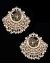 Statement Kundan Peacock Stud Earrings - Maroon EGRK12168 Indian Jewellery