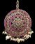 Round Medium American Diamond Indian Head Jewel - Fuchsia Pink ZAPA11953 Indian Jewellery