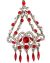 Jaiya Light Siam Crystal Jhumar - Silver PSRP04544 Indian Jewellery