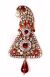 Shah Brooch - Maroon Red KARC10096 Indian Jewellery