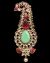 Paisley Large Kundan Kalgi, Turban Pin - Red & Mint KAGK12121 Indian Jewellery