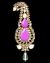Paisley Large Kundan Kalgi, Turban Pin - Lilac KAUK12122 Indian Jewellery