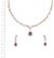 Delicate Fine American Diamond Necklace Set - Purple NGUA04636 Indian Jewellery