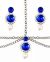 Silver Earrings & Matha Patti - Kamal DSWC10616C Indian Jewellery