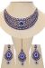 Crystal Collar Necklace Set - Royal Blue Ella NALC10492 Indian Jewellery