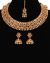 Delicate Golden Necklace Set with Princess & Emerald Cut Gems - Vruti NENA11051 Indian Jewellery