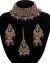 Mughal Antique American Diamond Choker Set - Ruby & Grey NAEA11262 Indian Jewellery