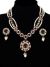 Fancy Pearl Mala Necklace & Indian Stud Earrings - maroon red NARL11472 Indian Jewellery