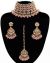 Asian Fashion Wide-Choker Jewellery Set - baby pink NAPK11514 Indian Jewellery