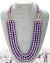 High-Quality Multi-Stranded Long Pearl Mala Necklace - Mauve NEUL11892 Indian Jewellery