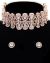 Modern Indian Wide Choker & Halo Studs in CZ & Rose Gold NRWA11907 Indian Jewellery
