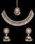 Delicate Flexible Indian Necklace Set with Jhumkis - Sky Blue NALC11936 Indian Jewellery
