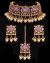 Traditional Pearl Indian Choker & Studs Jewellery Set - Lilac NERP11992 Indian Jewellery