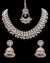 CZ Diamond Silver Delicate Indian Necklace with Jhumkis NSWA12060 Indian Jewellery
