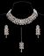 Modern Silver Indian Crystal Necklace Set - White NSWC12279 Indian Jewellery