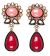 Leena Peach & Ruby Earrings EGRP03897 Indian Jewellery