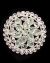 Silver Premium Polki Cocktail Ring - Mint Green RSGP12216 Indian Jewellery