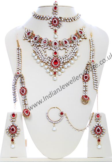 Kundan & Pearl Bridal Set - Vashita BARL10505 Indian Jewellery