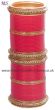 Coral Asian Wedding Chura & Champagne Crystal Bangles 2.8 UAPC11591 Indian Jewellery