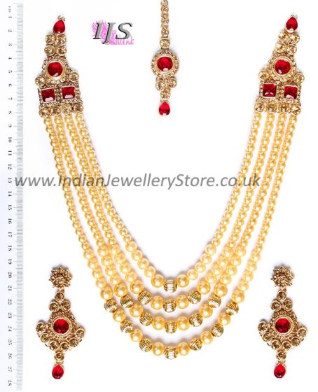 Pearl Multi-Layered Mala - Dashni NARL10661 Indian Jewellery