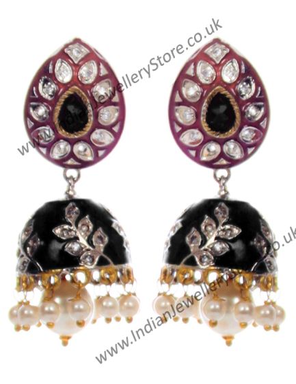 High-Quality Meenakari Elegant Jhumka EAML10359 Indian Jewellery