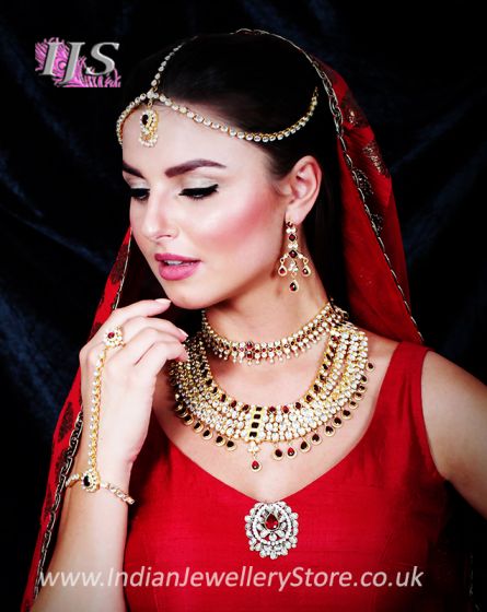 Maha Rani Kundan Bridal Set BERK10727 Indian Jewellery
