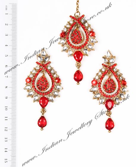 KIA Earrings and Tikka IARC04093 Indian Jewellery