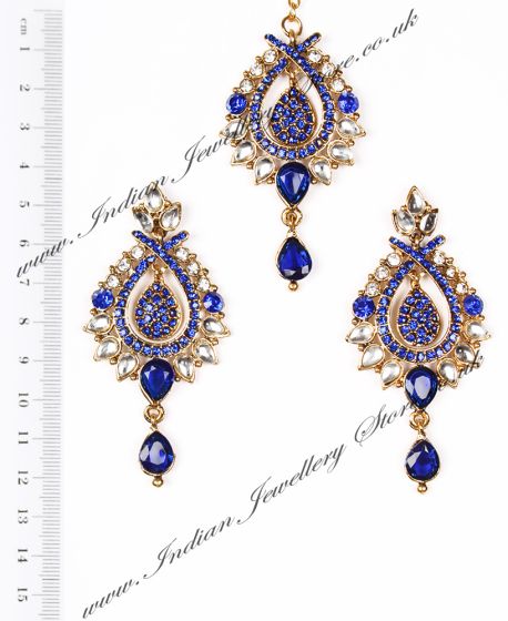 KIA Earrings and Tikka IALC04098 Indian Jewellery