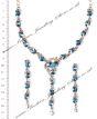 Ice Blue Crystal Necklace Set NSLC03844 Indian Jewellery
