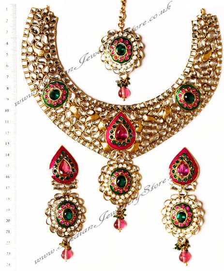 PARVEEN Kundan Set NAMK03136 Indian Jewellery