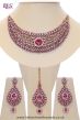 Crystal Collar Necklace Set - Baby Pink Ella NAPC10490 Indian Jewellery