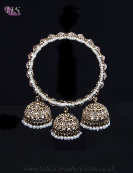 2x Antique Asian Indian Triple Jhumki Kangan Churi Bangles 2.10 WANP12256 Indian Jewellery