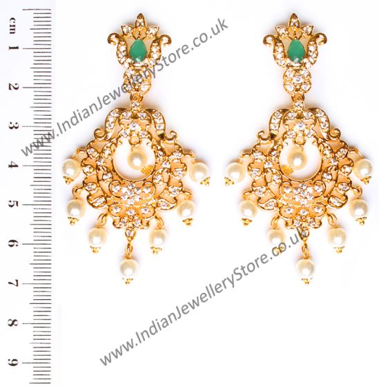Kirsty Fine American Diamond Chandeliers EEGA10412 Indian Jewellery