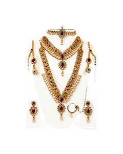 Pearl Indian Bridal Set - Raveen LCT BARC10463 Indian Jewellery