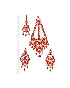 Milika Ear-Tikka-Passa Set IARC04174 Indian Jewellery