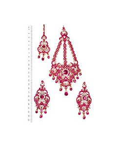 Milika Ear-Tikka-Passa Set IAPC04176 Indian Jewellery