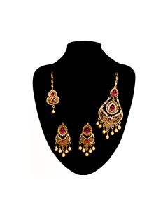 Pearl Jhoomer & Earring Set - Aarya IAPC10833 Indian Jewellery