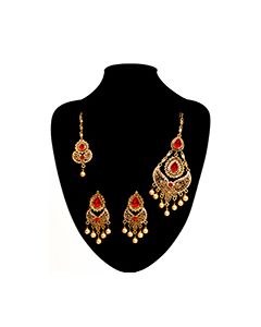 Pearl Jhoomer & Earring Set - Aarya IANC10837C Indian Jewellery