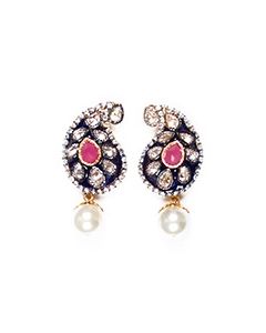 Meena Paisley Studs EGPA03808 Indian Jewellery