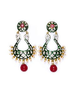 Neha Large Indian Earrings ESAA04346 Indian Jewellery
