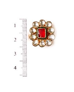 Small Kundan Mughal Ring RAMK04162 Indian Jewellery