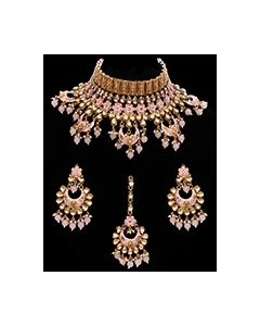 Statement 22k Meenakari Indian Wedding Jewellery NEGK11720C Indian Jewellery